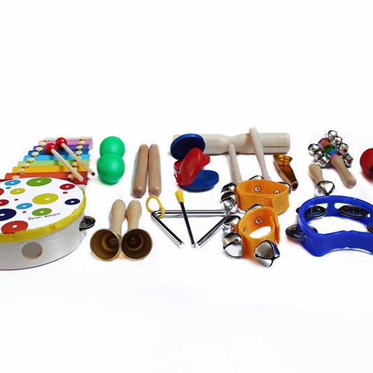 Traje de instrumento musical 19 piezas Instrumento de percusión infantil jardín de infantes para niños música para bebés educación temprana material didáctico 1,2