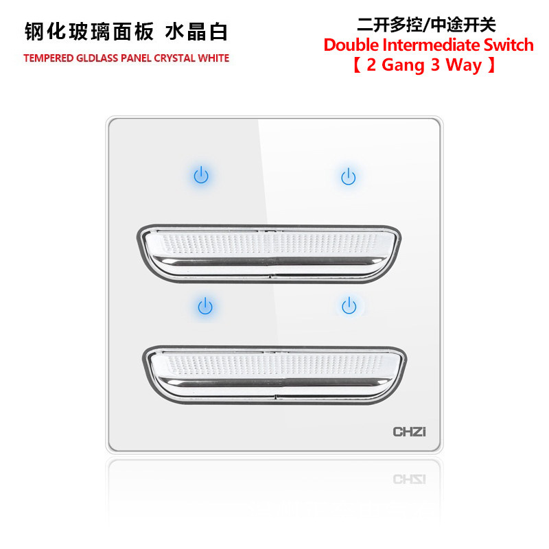 外国貿易トグルリセットスイッチソケット強化ガラスパネルLEDライトEUドイツプラグアメリカ標準フランスプラグロシア英国プラグ|undefined