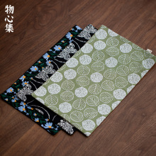 物心集苎麻棉绣花布法式田园风时装杯垫餐桌垫装饰餐布艺刺绣茶席