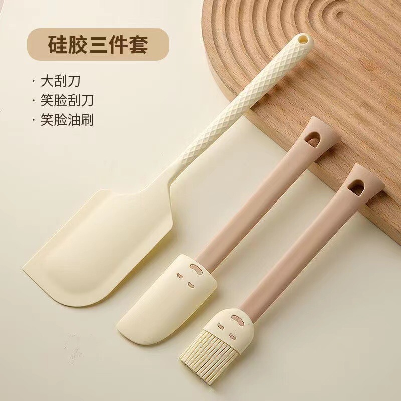 シリカゲルスクレーパー油ブラシ焙煎クリームシャベル一体式の味噌シャベル厨房耐高温ブラシ大サイズスクレーパー|undefined