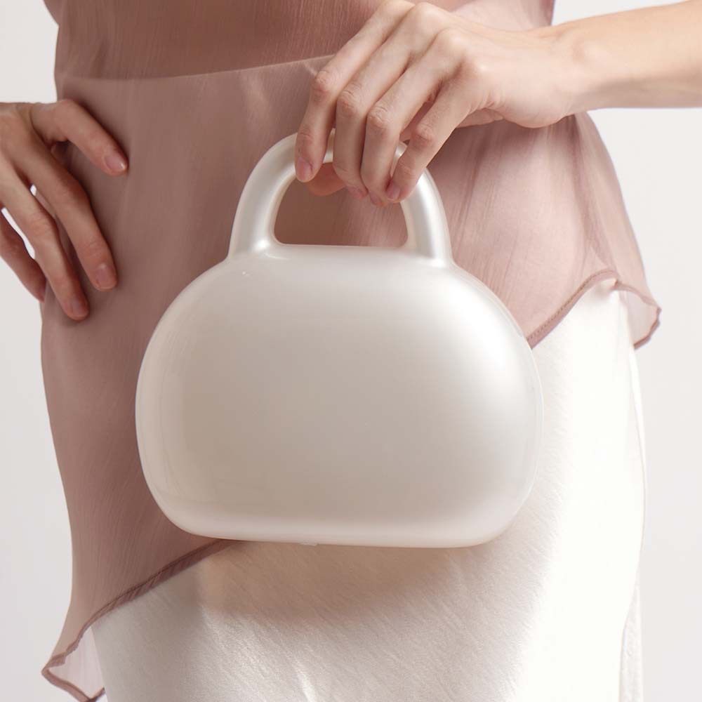 Elegant Acrylic Handbag With Chain Strap Chic Clutch For Evening Parties & Daily Use, Minimalist Tote Bag With Magnetic Closure, Trendy Accessory_voghion.com