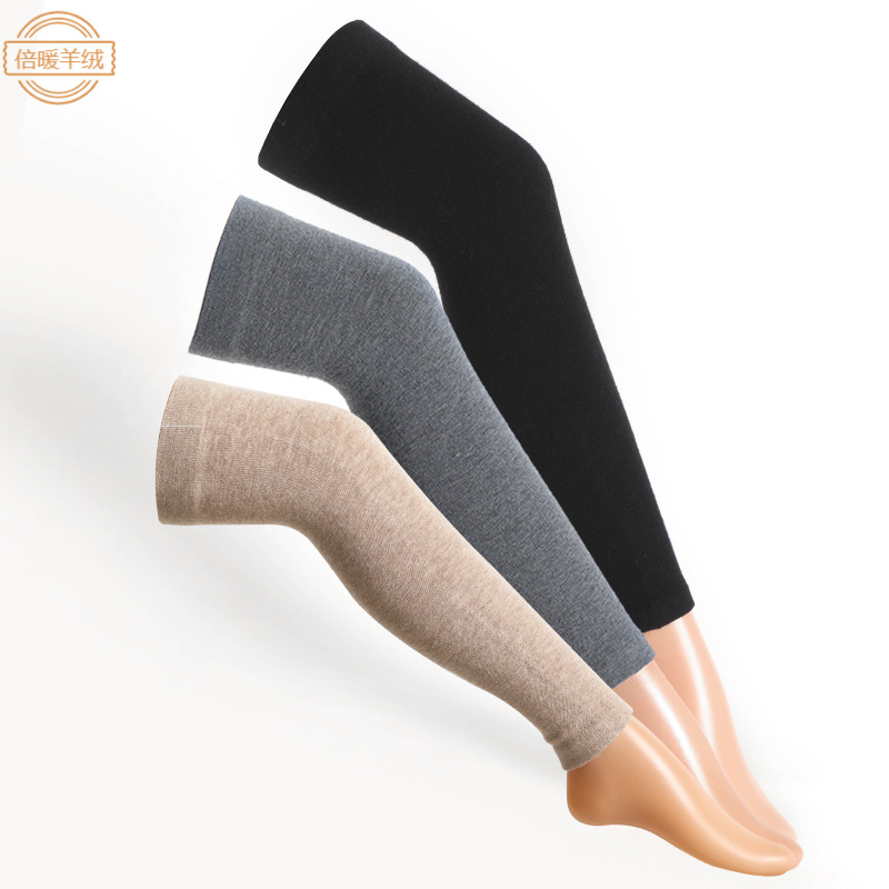 Four Seasons Fine Imitation Wool Leg Guard Long Tube Women's Warm Knee Guard Cover Leg Cover Non-slip Thigh Over-the-knee Socks Air Conditioning Cold Protection