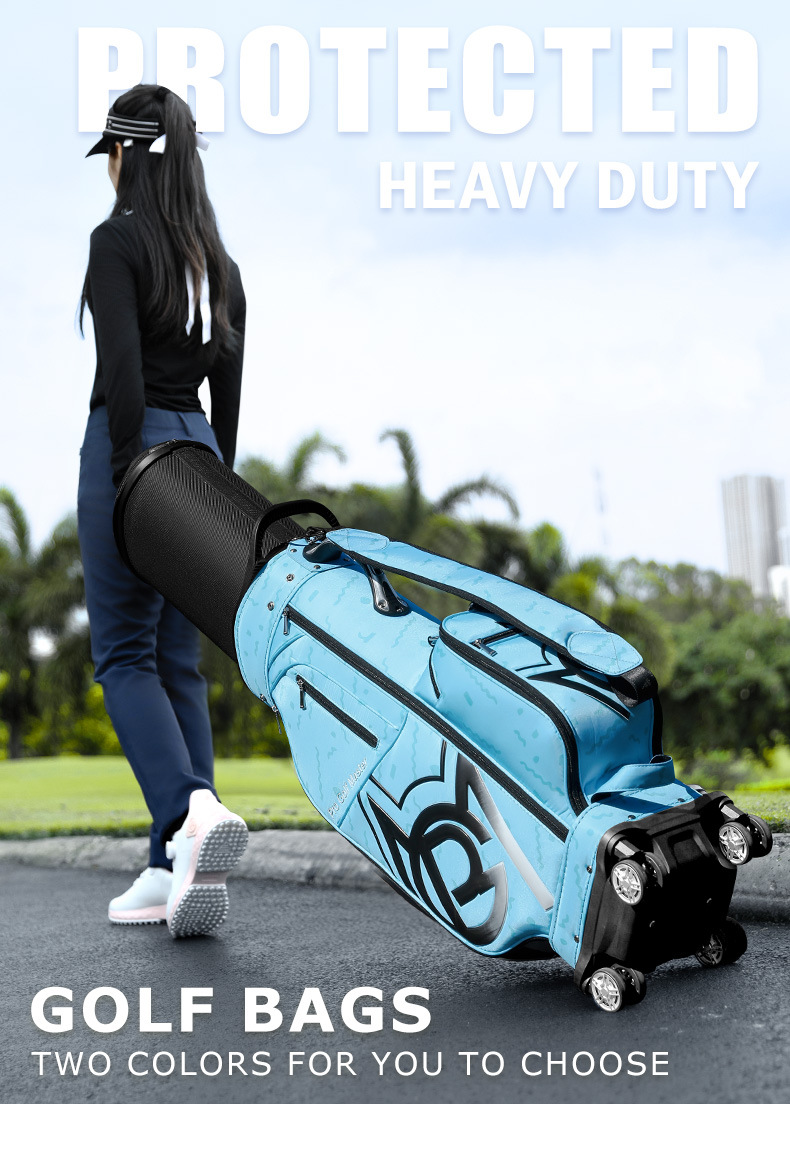 Túi golf PGM vỏ cứng có thể thu gọn, chứa 13 gậy, bốn bánh đa năng — Túi bóng đen [Vỏ cứng có thể thu vào/câu lạc bộ đặt ngược/túi trang sức nhung mài/bốn bánh đa năng] QB182, Túi bóng màu xanh [Vỏ cứng có thể thu vào/câu lạc bộ đặt ngược/túi trang sức nhung mài/bốn bánh đa năng] QB182 chi tiết 9