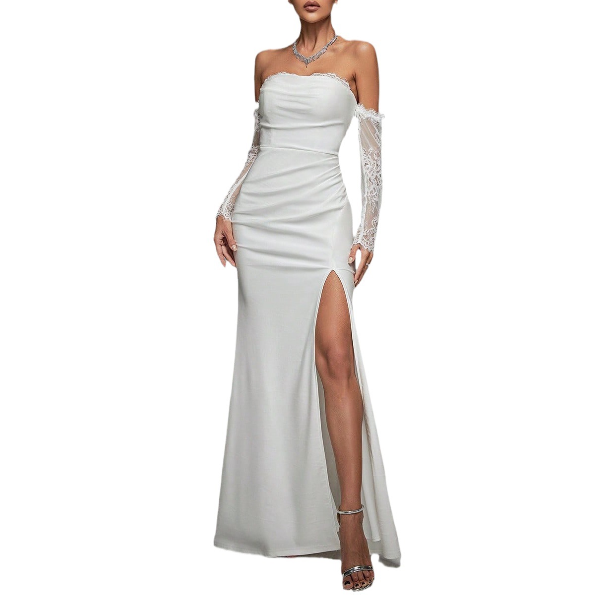 Nuevo estilo de vestido de noche sexy con espalda descubierta para graduación, baile de graduación, ceremonia de mayor edad y vestido de anfitriona para primavera.