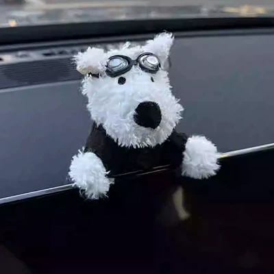 Car Interior Decoration Dashboard – Car ornaments - flying-mirror-black-west-highland-lying-screen