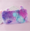 Brand cute monster, plush pencil case for elementary school students, capacious organizer bag, South Korea, gradient