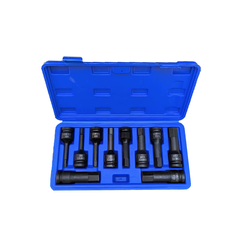 Venta al por mayor 1/2 hexágono socket de una pieza de cabeza por lotes llave eléctrica pistola de aire manga cromo molibdeno acero destornillador manga traje