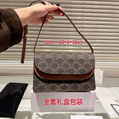 凯旋门包包专柜老花斜挎包时尚百搭信封包复古高级小方包女包复古