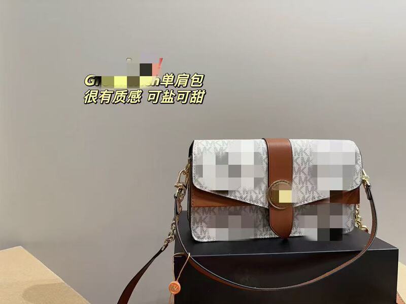 新款腋下女包GREENWICH老花单肩斜挎包手提包翻盖包链条包通勤包|undefined