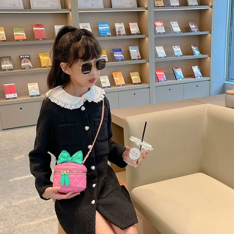 Demi-season children's bag, shoulder bag with diamond pattern, one-shoulder bag, western style