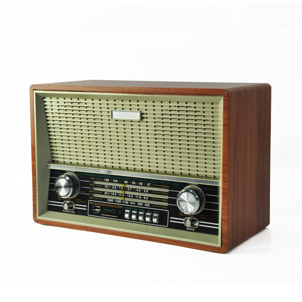 Radio Retro Bluetooth Multifunción PX-2002BT de Plástico con Interfaz USB