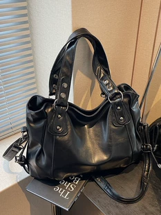 Capacious Shoulder Bag, One-Shoulder Tote, Soft Casual Style, Multiple Colors