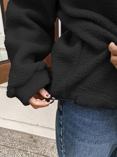 Spot fleece, Europe and America, Amazon, cross-border autumn and winter small stand-neck sweater, women's coat