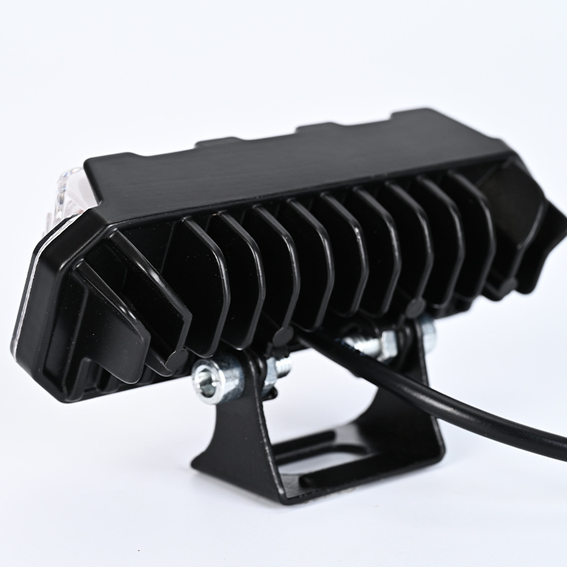 New cross-border wide-voltage waterproof LED motorcycle spotlight with 3 sides and 4 beads, front-mounted modified headlight for electric vehicles
