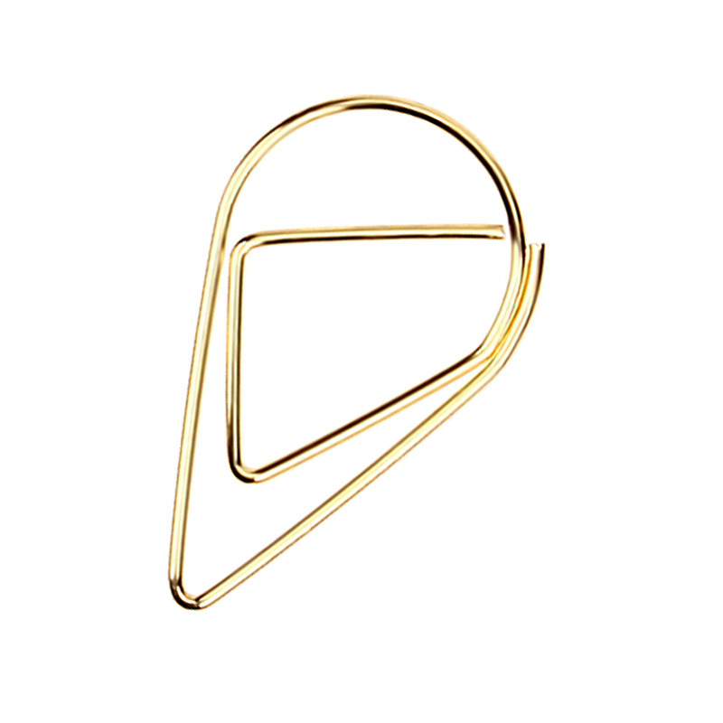 Color tamaño pequeño clip de papel en forma de gota galvanoplastia primavera acero sigleton clip de papel al por mayor de fábrica no es fácil de romper