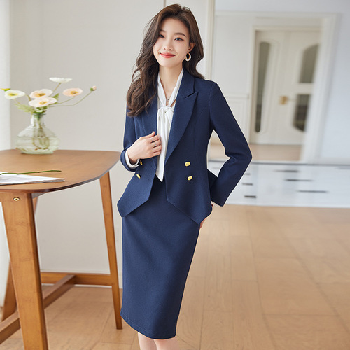 Xiaoxiangfeng suit suit for women spring and autumn art exam broadcast host formal wear professional wear temperament goddess style high-end