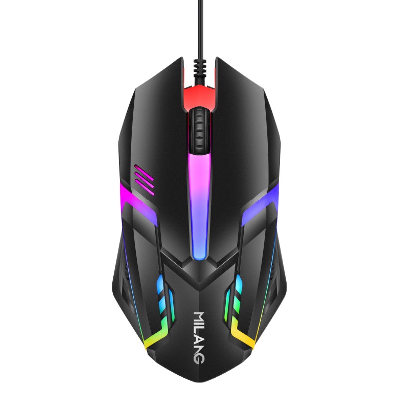 Miwolf M3 Wired Colorful Luminous Mouse for Office Desktop Computers, Gaming, Cross-Border Wholesale