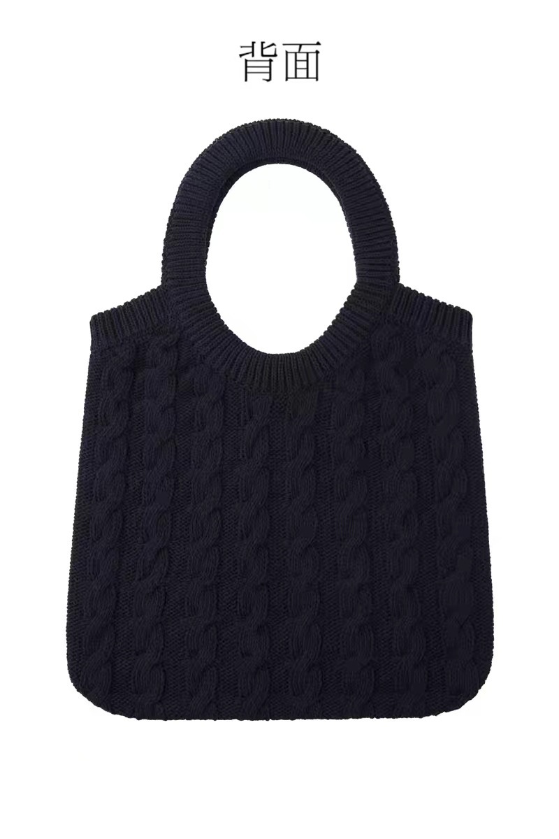 The Korean version of Instagram's niche new women's knitted bag, underarm single-shoulder bag, handbag and tote bag are simple and fashionable Item Picture