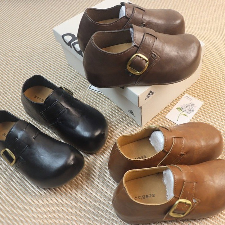 Thick-Soled Inner Heightening Fleece-Lined Birkenstock Shoes Leather-Covered Woolen Cotton Shoes Women's Shoes 2025 New Winter Snow Boots Small Leather Shoes