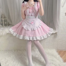 日本经典动漫演出服粉白女仆cosplay女佣餐厅女仆可爱连衣裙