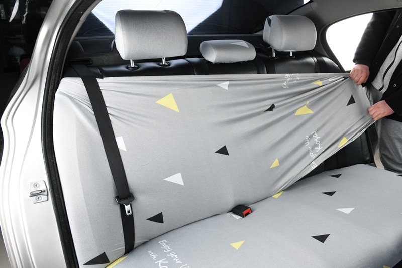 Car Rear Backrest Protective Cover Elastic Four-Season Universal Fabric Dust Cover Backrest Headrest Split Cover