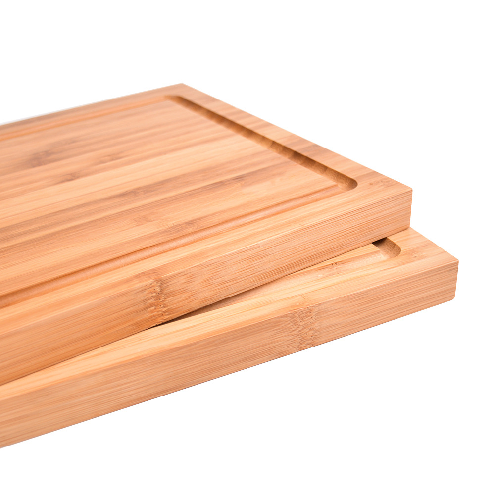 東莞外貿(mào)工廠廚具定制帶水槽竹菜板帶把手食物板牛排板竹制砧板