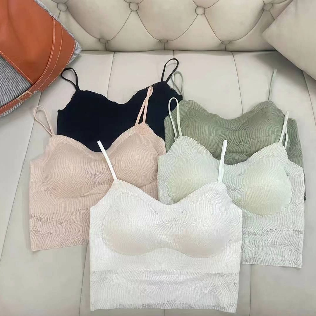 Nueva taza fija sin marcas de alta calidad chaleco de dama sin anillo de acero bra de yoga ropa interior deportiva mujer al por mayor