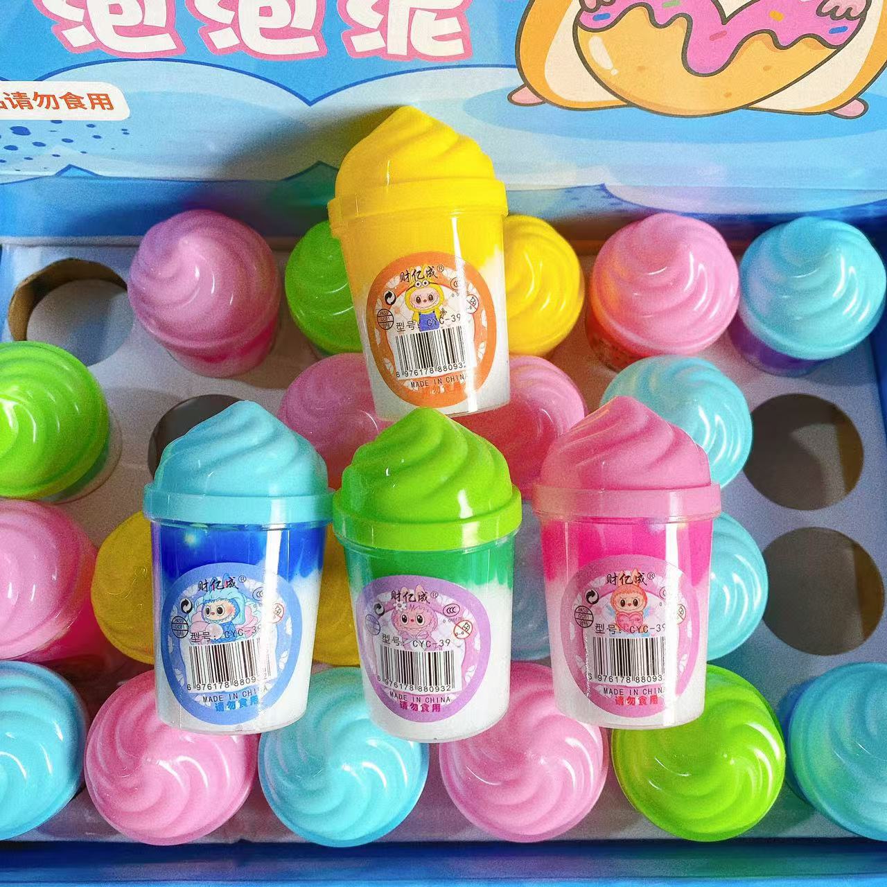 Al por mayor pegamento espumante barro de cristal slime descompresión alta transparencia flash juguetes infantiles descompresión diy nuevo hecho a mano 1 yuan