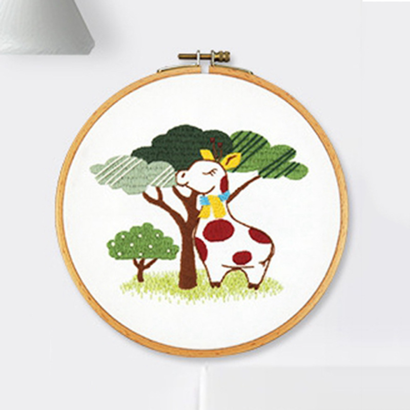 Nuevo bordado transfronterizo DIY dibujos animados animales bordado material paquete de bordado cruzado principiantes fábrica directa