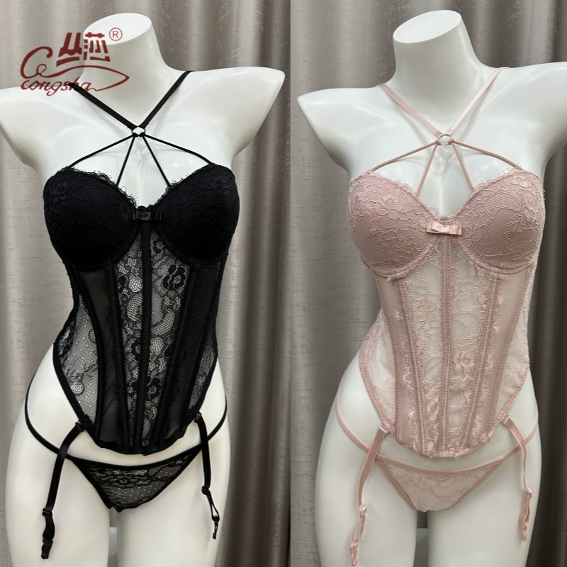 Конгша новый кружевной сексуальный жилет с камзолом