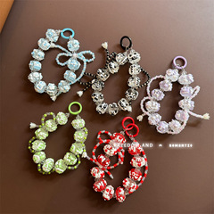 新款小紅書同款搭配萌粒串珠手機鏈包包掛飾汽車鑰匙扣耳機包掛件