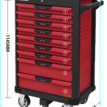 工厂铬钒钢汽修工具箱九抽多功能维修工具推车汽车间工具