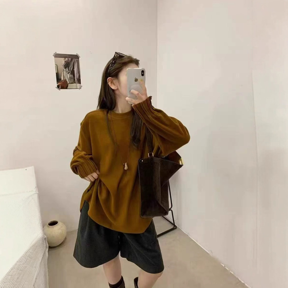 9269欧货 袖口设计宽松显瘦加厚双面德绒打底 不退换