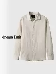 Md Men's Clothing 2026 Spring/Summer New Tencel Linen Shirt Men's Long Sleeve Casual Top Business Men's Shirt