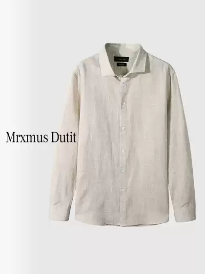 Md Men's Clothing 2026 Spring/Summer New Tencel Linen Shirt Men's Long Sleeve Casual Top Business Men's Shirt