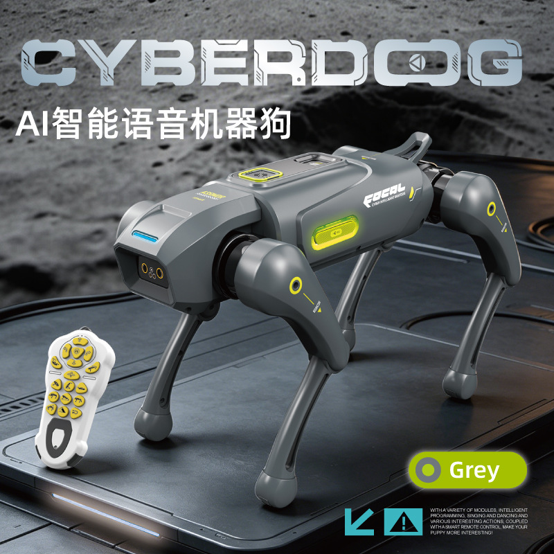 Yingjia18013 robot de control remoto inteligente perro modelo biónico perro mecánico AI control de voz juguetes eléctricos para niños