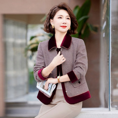 妈妈装春秋季2025外套女中老年新款春秋装翻领宽松洋气上衣外套