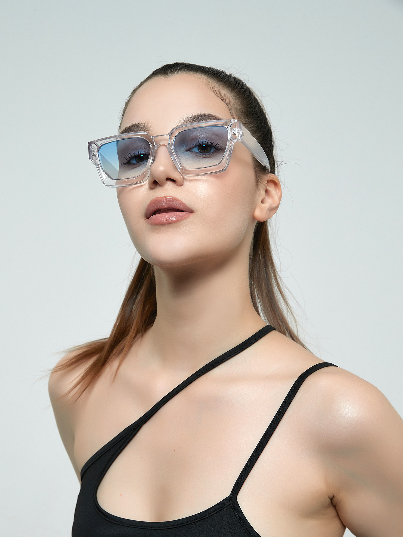 Retro Rectangular Sunglasses For Men And Women Trendy Narrow Frame_voghion.com