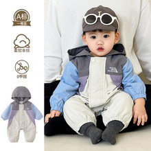 【加工定制】新起点婴儿衣服秋装连体衣男宝宝春秋款外出春天爬服