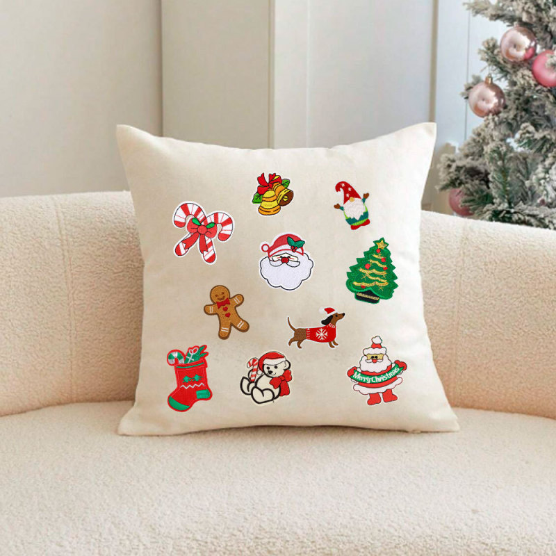 クロスボーダーのクリスマスの布は丁を貼って刺繍を貼って大きい図案を貼ります。|undefined