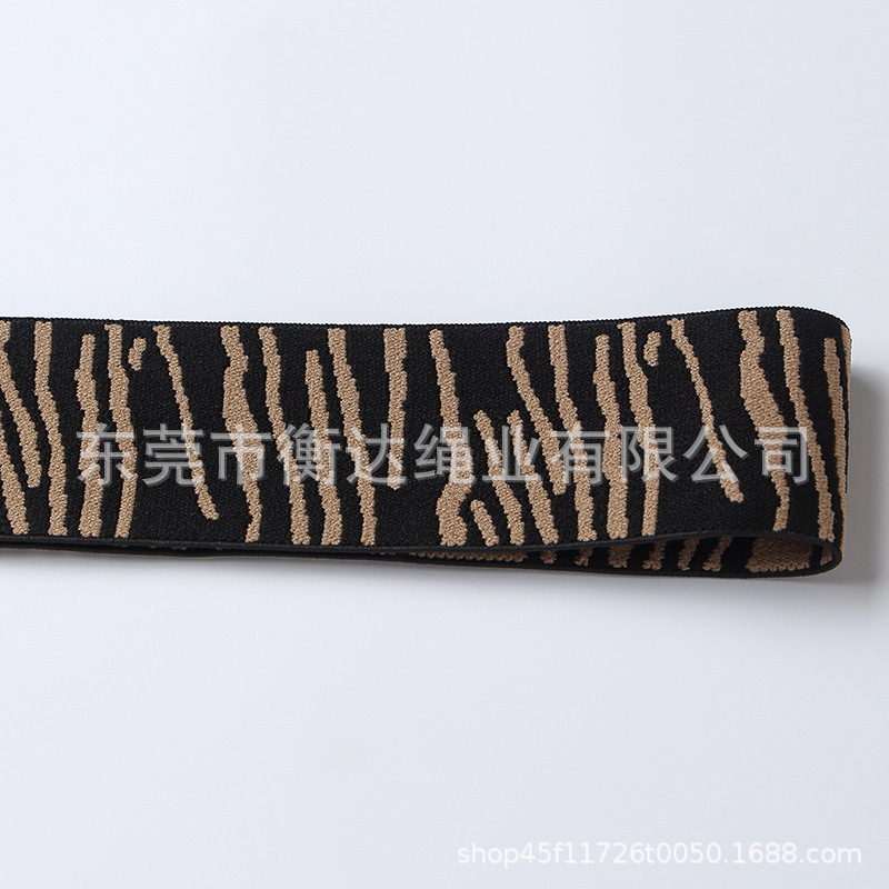 Inventario de 4cm zebra rayas computadora Jacquard banda elástica ropa zapatos sombreros pantalones falda calzoncillos cintura elástica