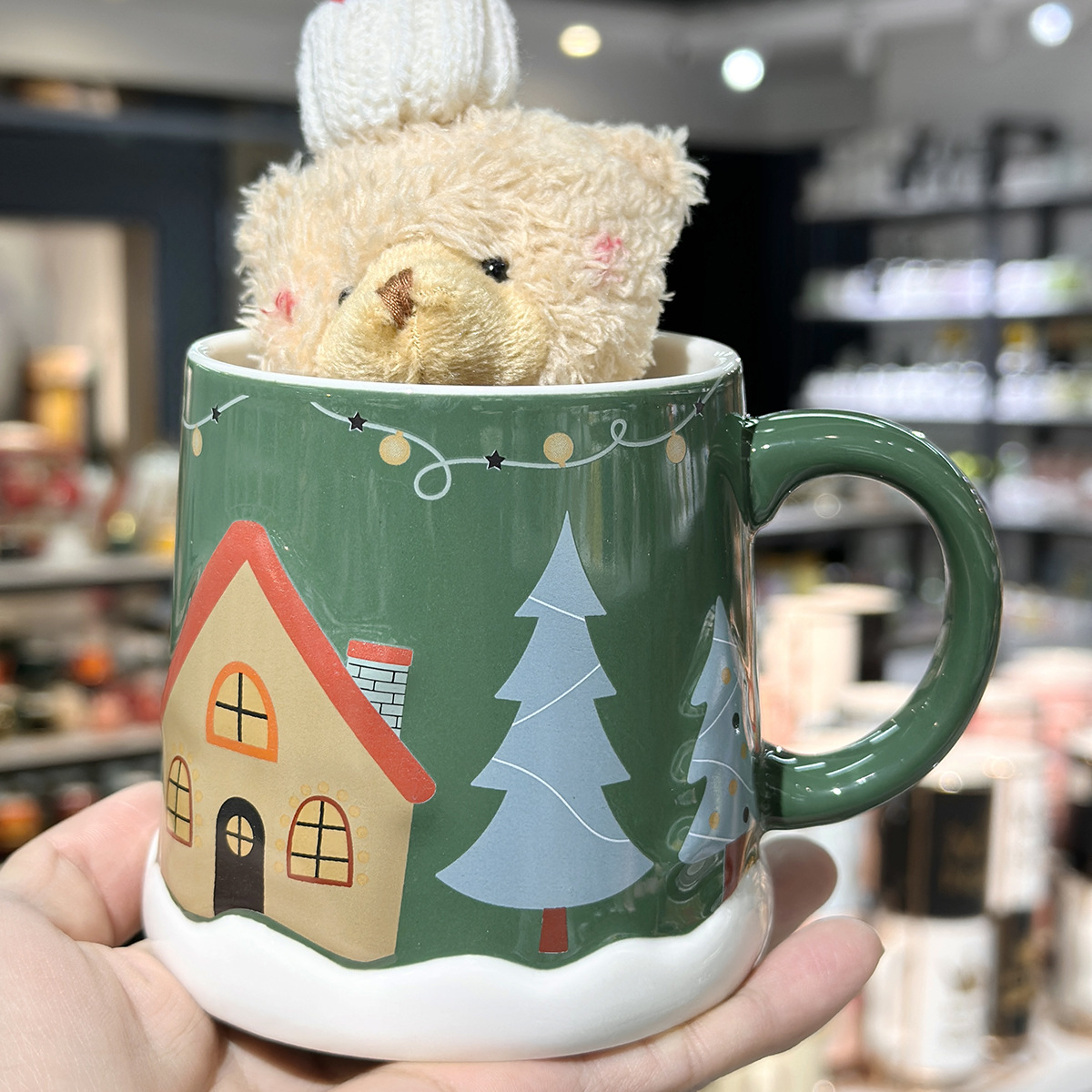 2024 nuevo lindo taza de cerámica de Navidad regalo de Navidad taza de agua casera taza de oficina con tapa