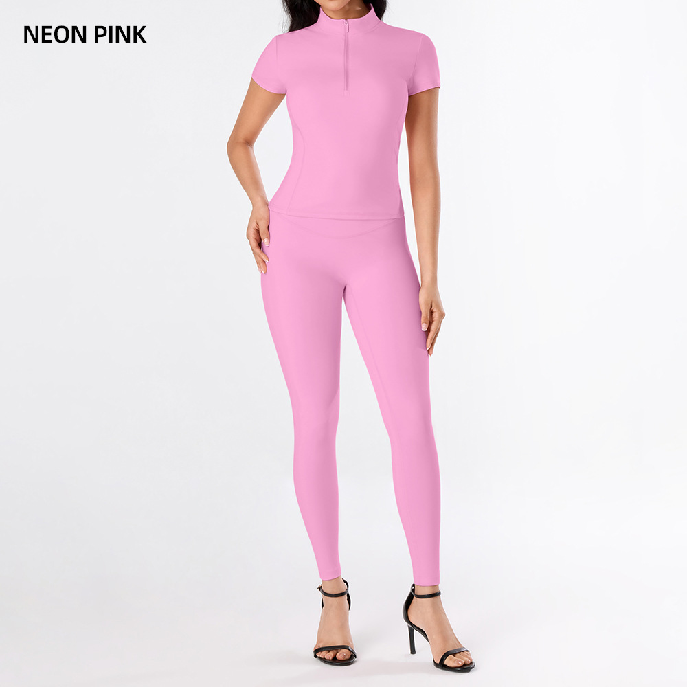 Yoga desnudo chaleco de mujer nuevo cintura alta hip running pantalones de entrenamiento elástico ajuste conjunto de ropa de entrenamiento