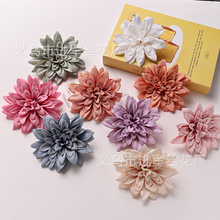 仿真大丽花头diy花盒材料假花配件婚庆装饰场景布置头饰饰花批发