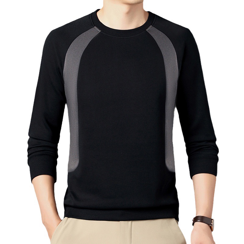 Picchio autunno e inverno Nuova manica lunga da uomo Versatile impiombato Girocollo Underlay Fashion Casual Top Felpa con cappuccio_voghion.com