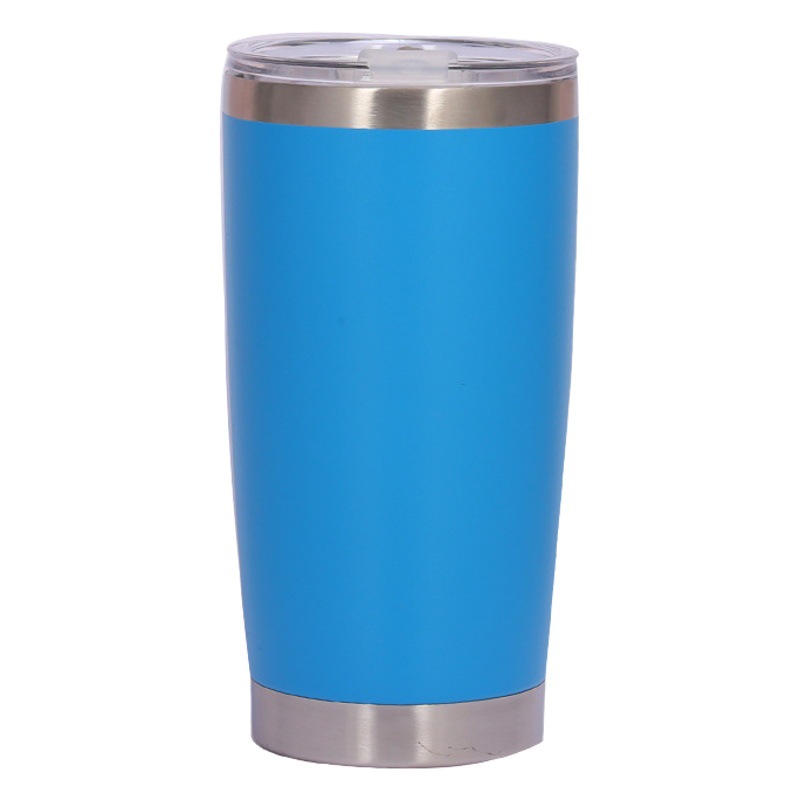 Enlong cross-border 20oz stainless steel spray plastic car cup insulation cold beer cup car portable ice cup wholesale