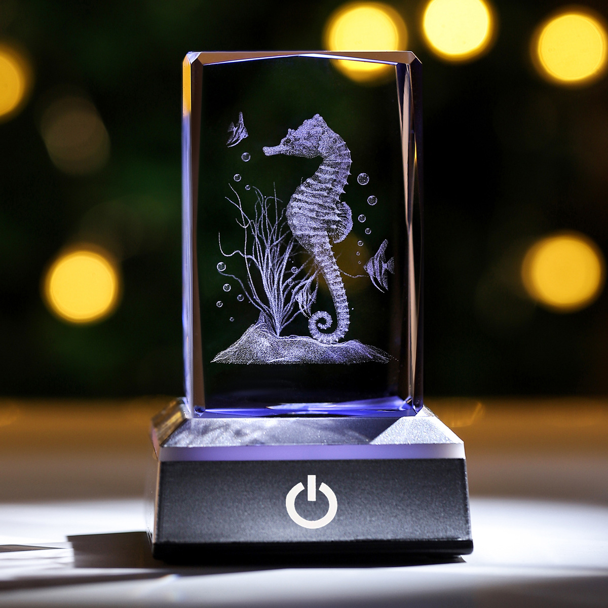 Transfronterizo al por mayor 3D animal Jesús Rosa cuboide adornos de cristal táctil sensible color cumpleaños regalo del Día de San Valentín