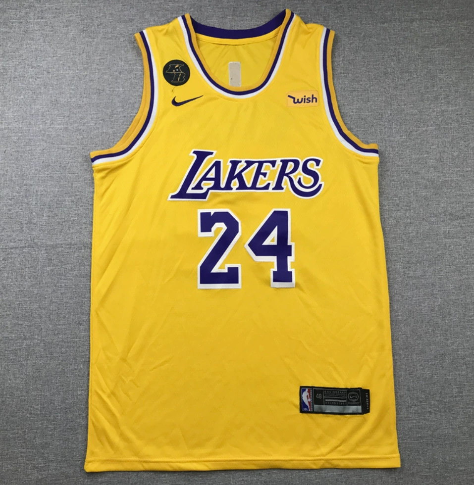 NBA вышитая баскетбольная майка No. 24 Kobe Мамба змея рисунок Kobe спереди No. 8 No. 24 Lakers Kobe Jersey