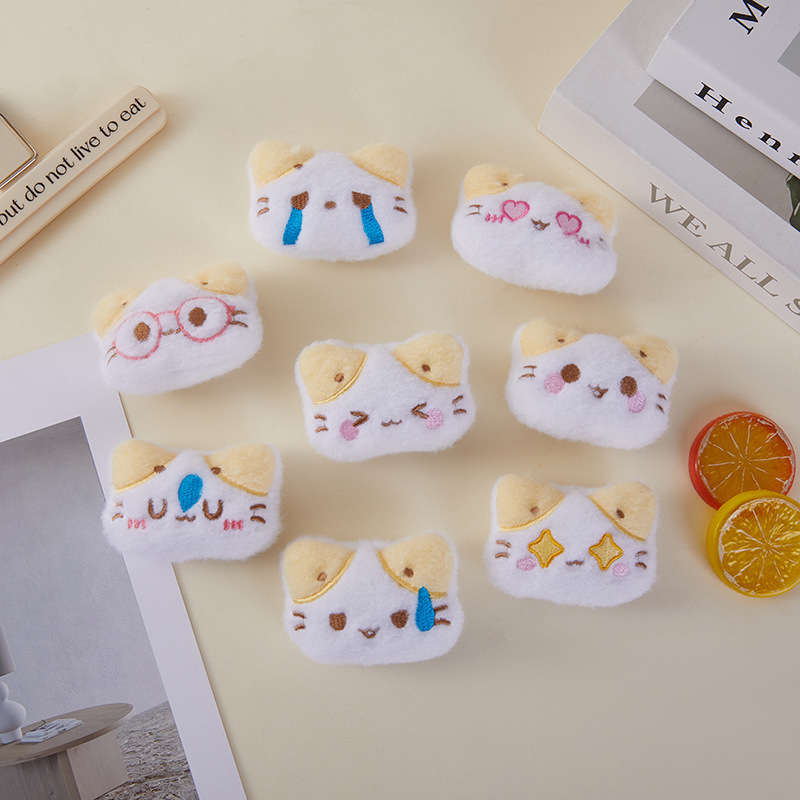 新しい漫画猫絵文字パッケージぬいぐるみブローチアクセサリー人形人形装飾子供のヘアピンアクセサリーアクセサリー|undefined