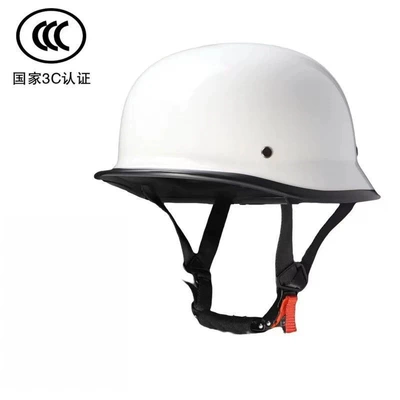 Motosiklet kaskı (dəbilqə): steel helmet, soldier helmet, motorcycle - white-m-size-55-57